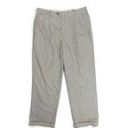 Saks Fifth Avenue Men's Pleated 100% Wool Micro-Check Trousers Size 35x28