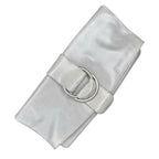 Hobo Silver Metallic Leather Folding Clutch Hobo International
