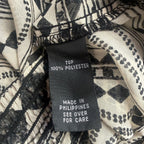 BCX Cold Shoulder Geometric Print Smocked Blouse