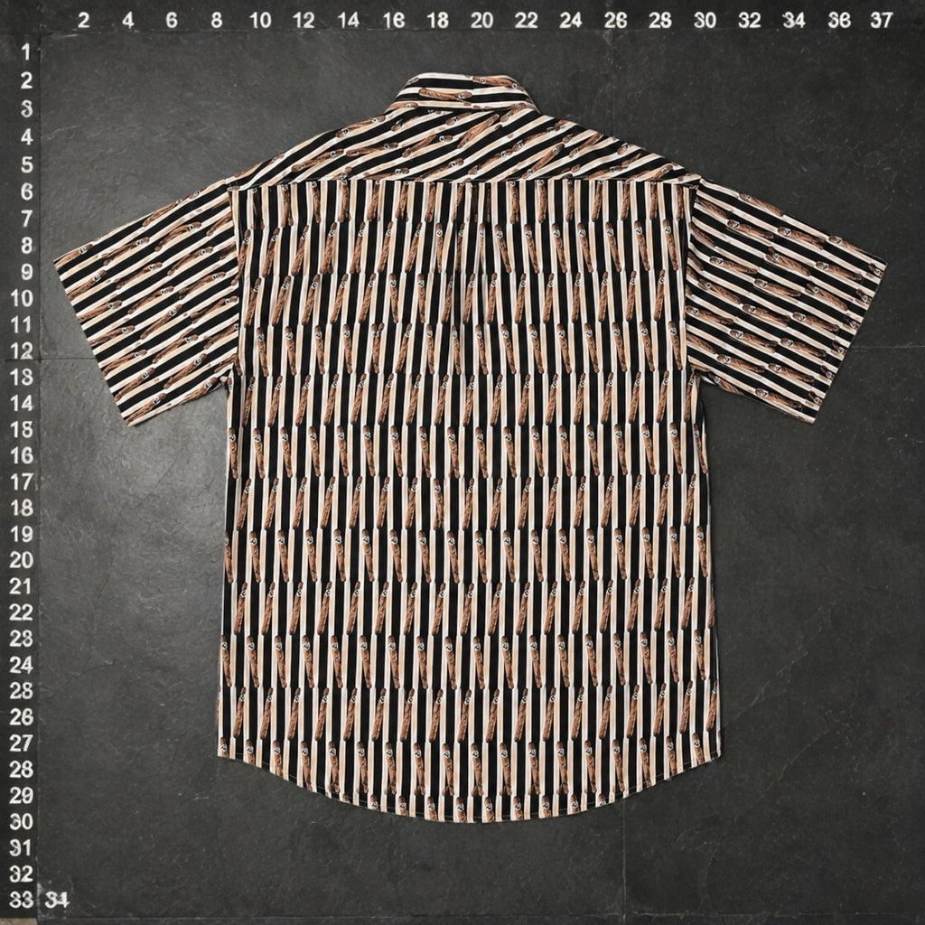 Tribute Vintage All-Over Cigar Print Button Down Shirt