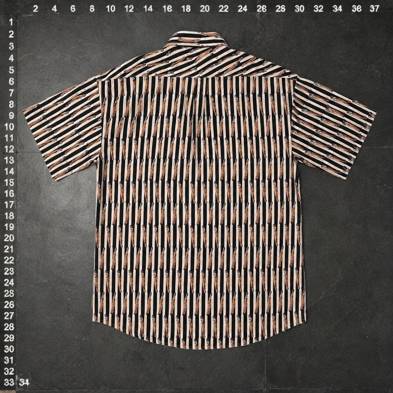 Tribute Vintage All-Over Cigar Print Button Down Shirt