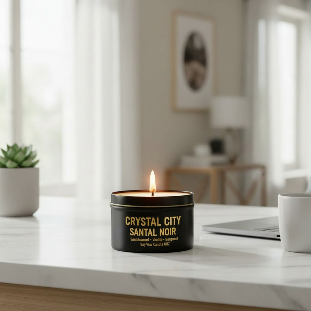 Sacred Grove Luxury Soy Wax Crystal Candle 8 oz