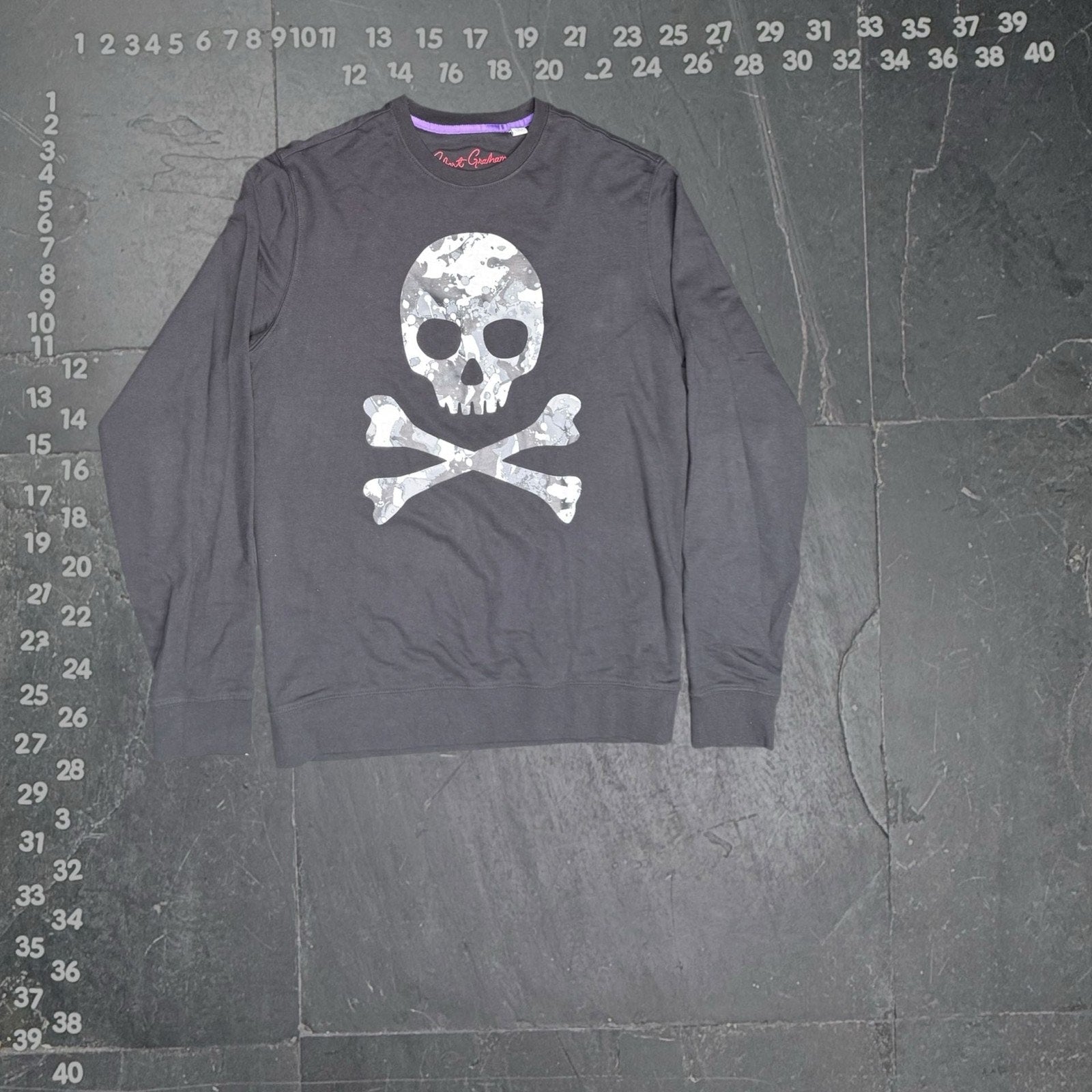 Robert Graham Knockout Camo Skull Graphic Sweatshirt