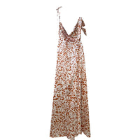 SHEIN Cowl Neck Leopard Print Satin Cami Maxi Dress