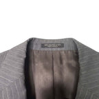 John Varvatos Gray Pinstripe Wool 2-Button Suit Blazer Jacket
