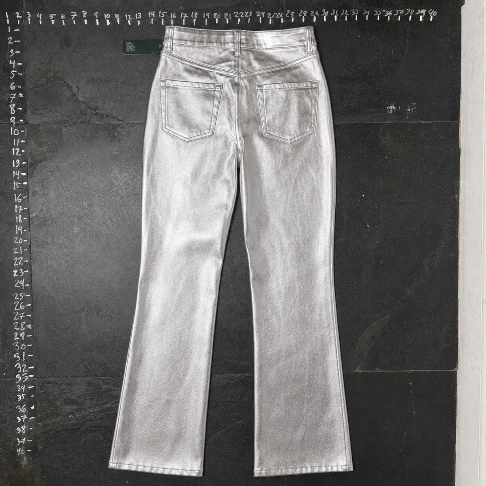 Wild Fable Metallic Silver Flare Pants Size 4