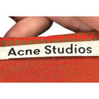 Acne Studios Red and Brown Wavy Textured Knit Short Sleeve T-Shirt