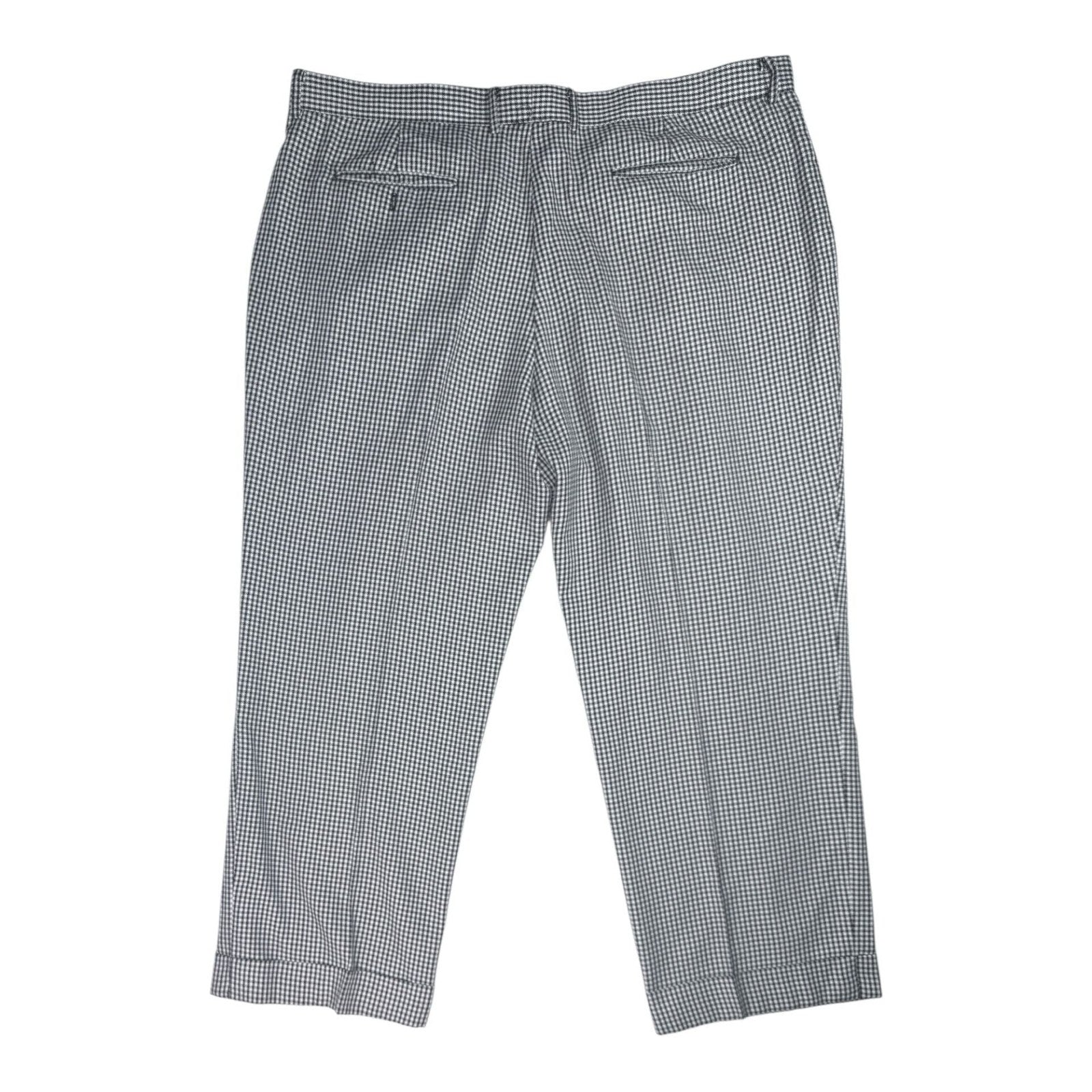 NN07 Simon Houndstooth Check Pleated Cotton Trousers