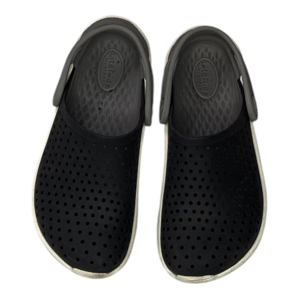 Crocs Literide Clog K, Unisex-Child Clog, Poppy/White 29/30