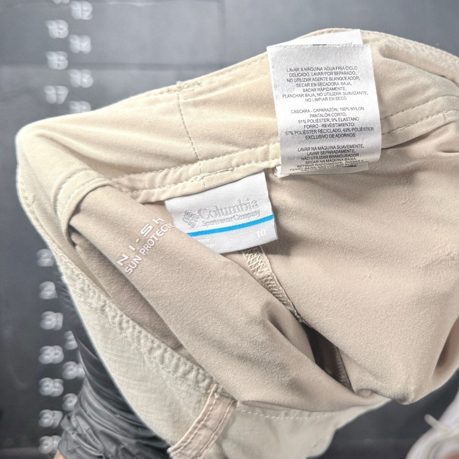 Columbia Omni-Shade Sandy River Cargo Skort Size 10 Tan