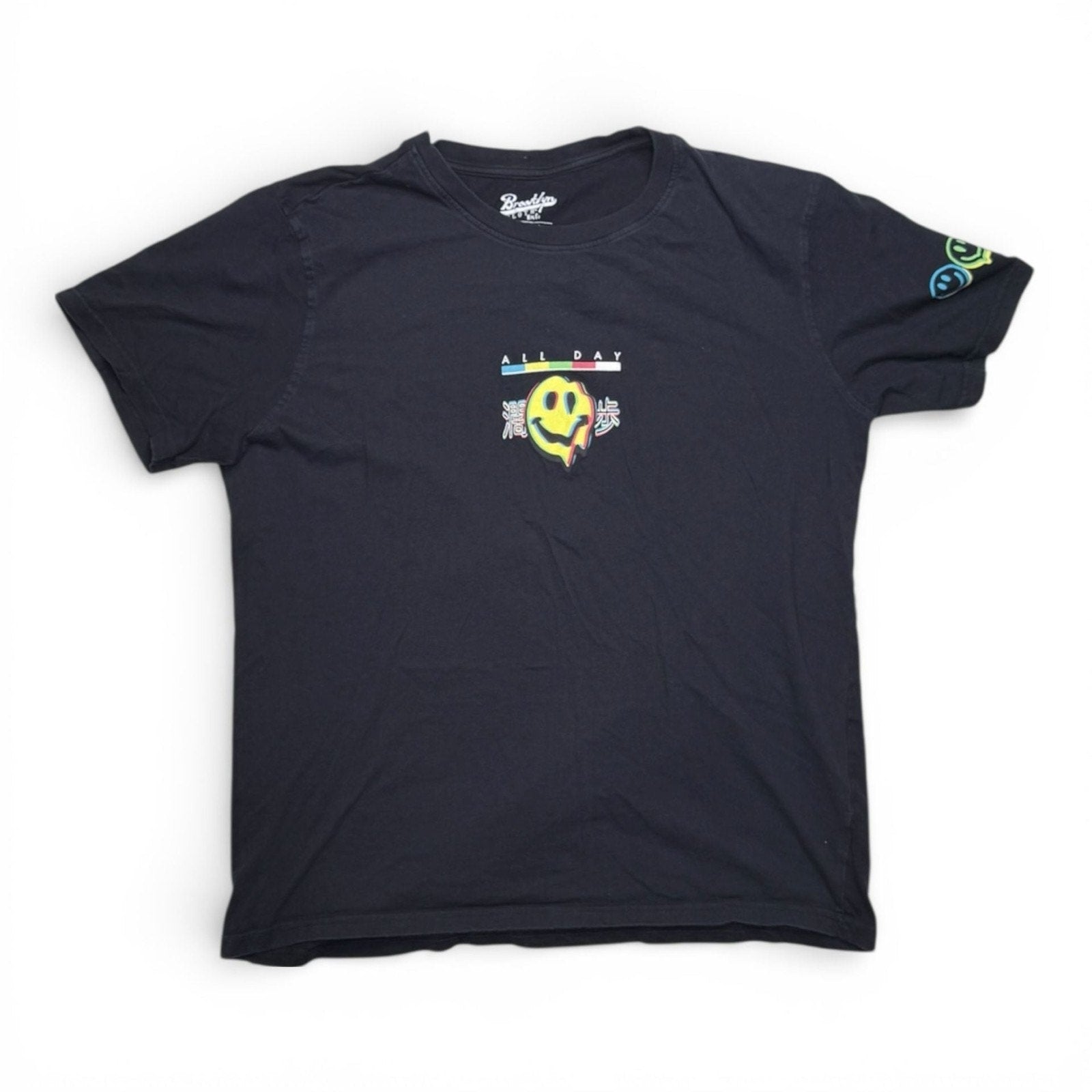 Brooklyn Cloth All Day Drip Melty Smiley Face Graphic T-Shirt