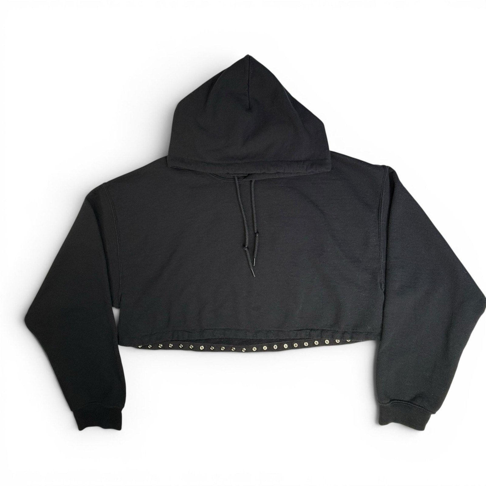 Opening Ceremony Black Cropped Studded Hoodie M/L