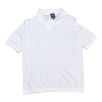 Armani Exchange White Knit Short Sleeve Polo Shirt Size S