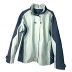 Tribord Women's Gray and Blue Waterproof Hooded Ski Jacket