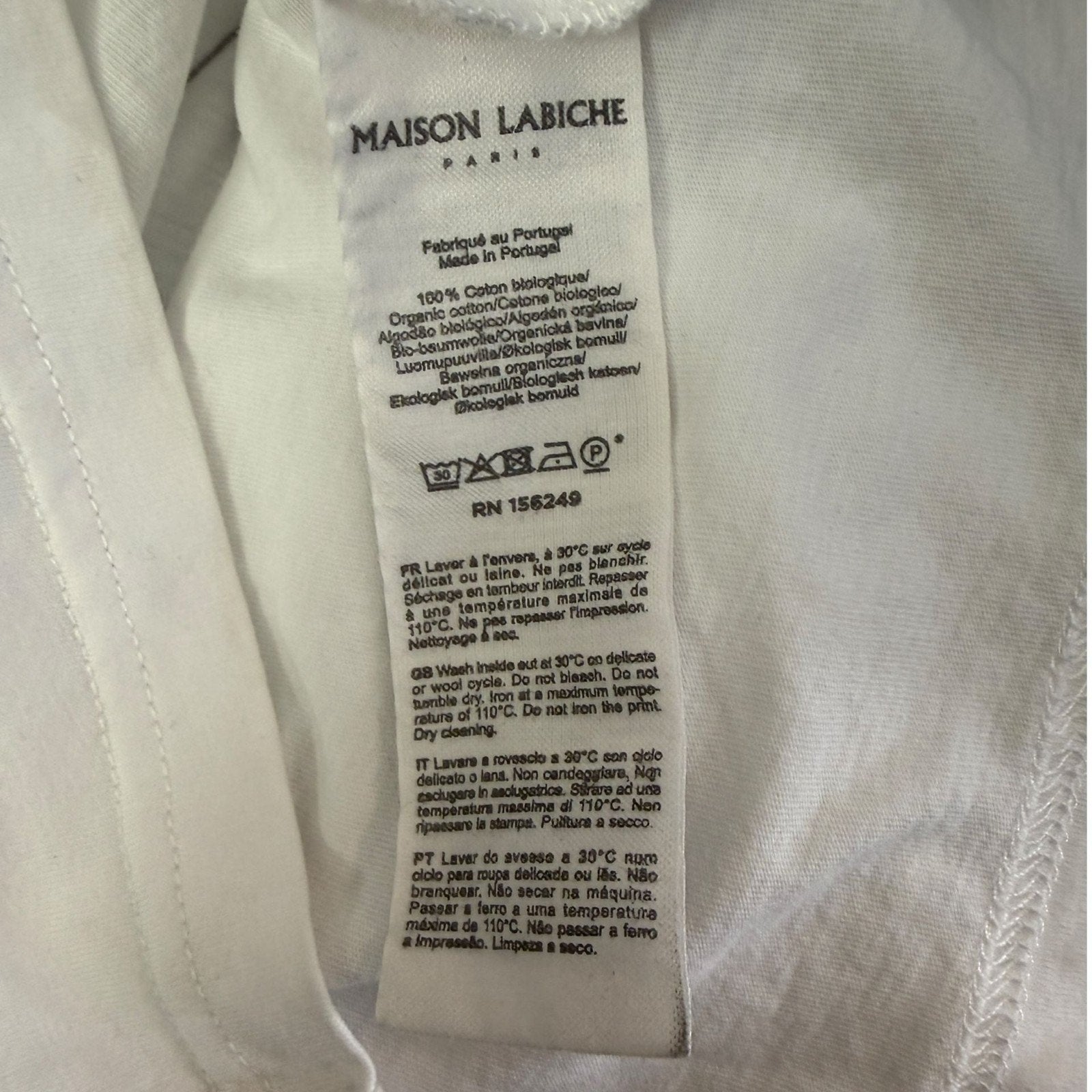 Maison Labiche Paris Piano Piano Embroidered White Organic
