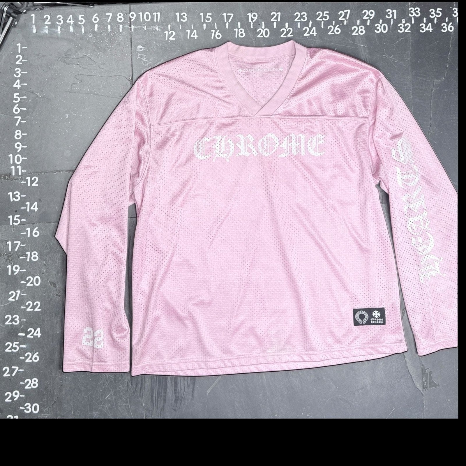 Chrome Hearts Pink 'Love You' Mesh Warm-Up Long Sleeve Jersey