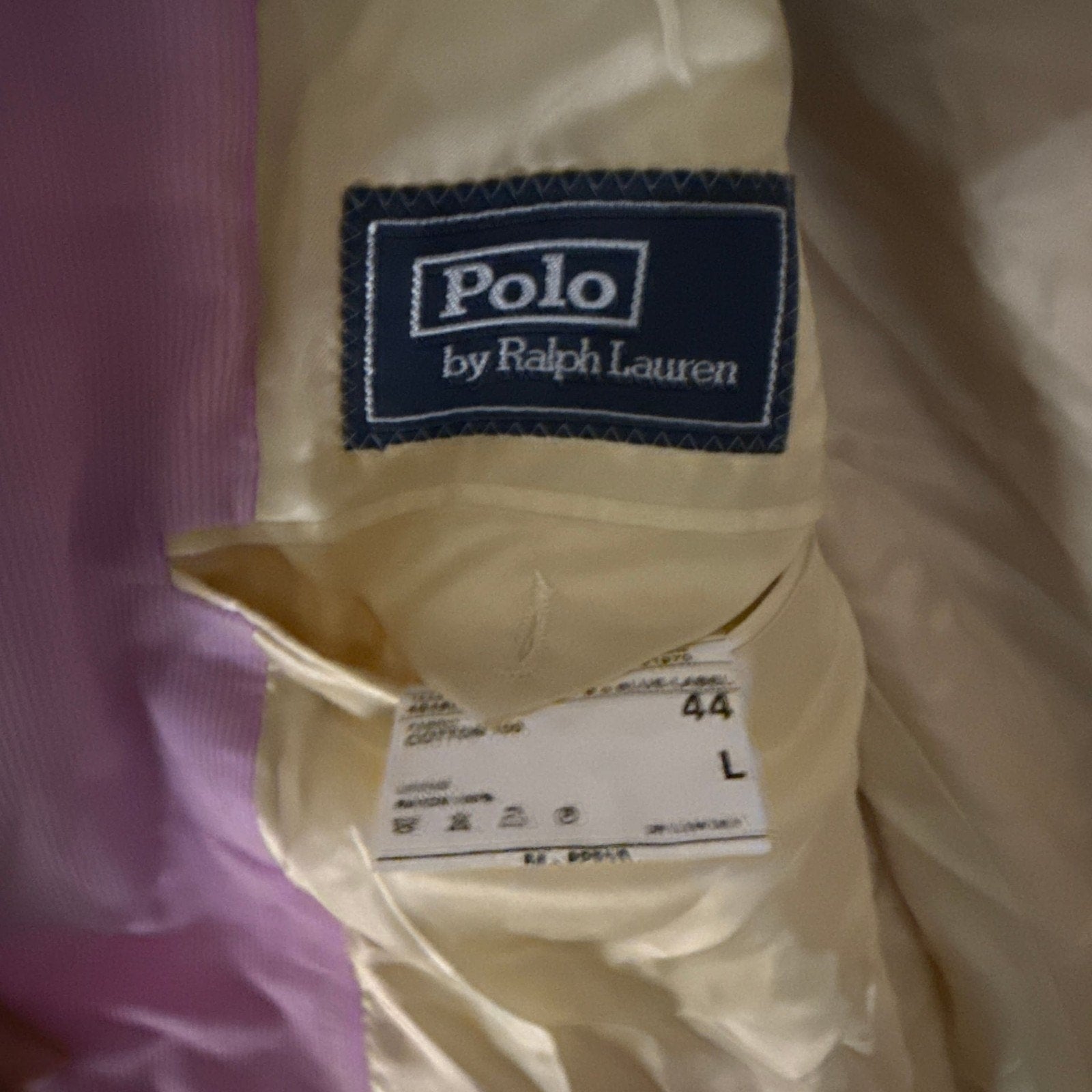 Polo Ralph Lauren Men's Pink 100% Cotton Sport Coat Blazer Size 44L
