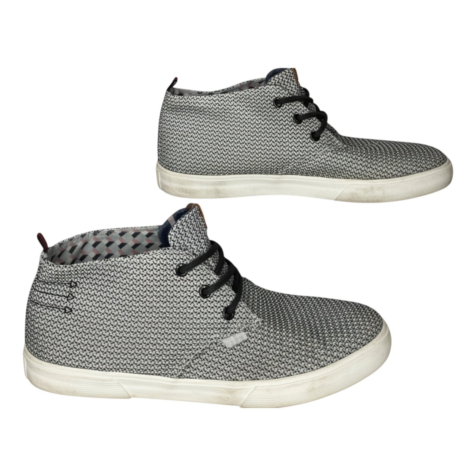Ben Sherman Men's Bristol Chukka Sneaker Boots Gray White Texture