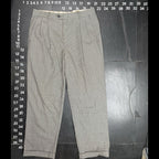 Saks Fifth Avenue Men's Pleated 100% Wool Micro-Check Trousers Size 35x28