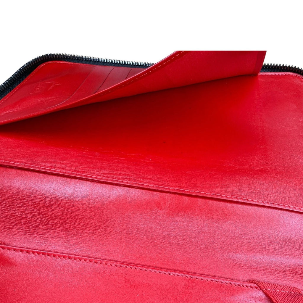 Christian Louboutin Black Spiked Leather Tablet Case Clutch
