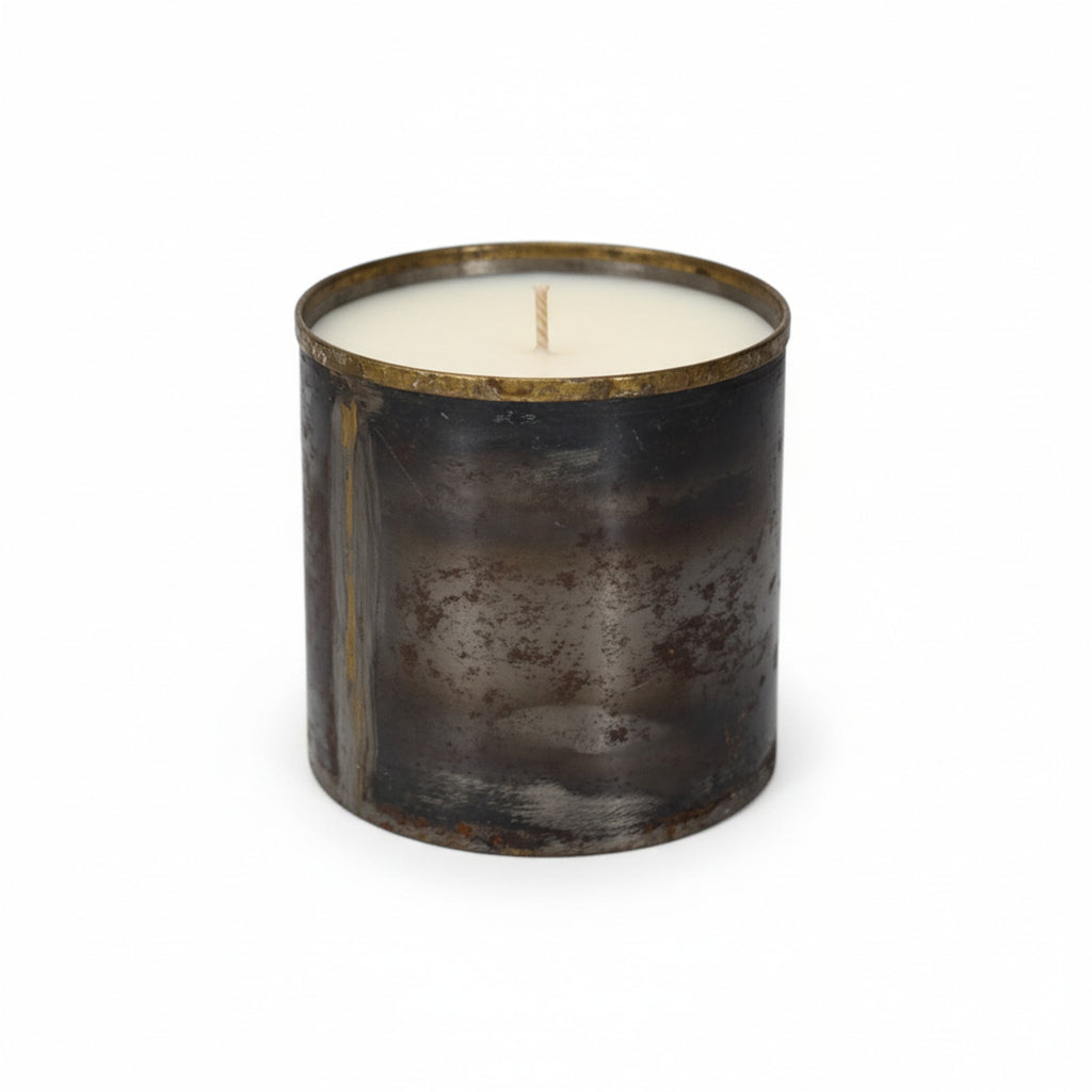 Midnight Cedar — Smoked Cedar + Sandalwood Candle (Dark Metal Round) — 24 oz