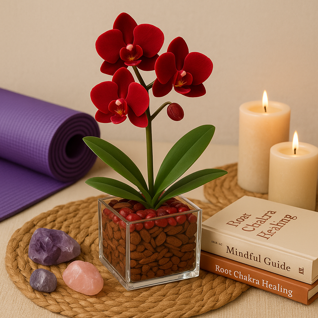 Grounded Harmony - Root Chakra Mini Orchid Garden