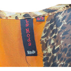 La Moda Embellished Animal Print V-Neck Kaftan Beach Cover-Up-one size