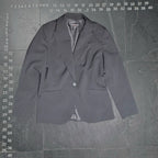 New York & Company Women's Black One-Button Stretch Blazer Size 12 New York & Company