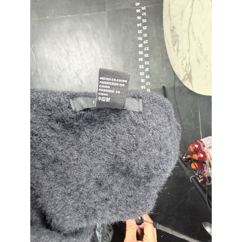 Forever 21 Fuzzy Knit Cropped Open Front Cardigan in Charcoal Grey