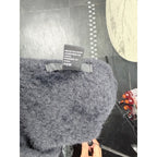 Forever 21 Fuzzy Knit Cropped Open Front Cardigan in Charcoal Grey