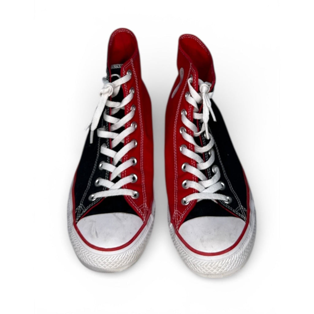 Converse Chuck Taylor All Star Colorblock High Top Sneakers Red and Black