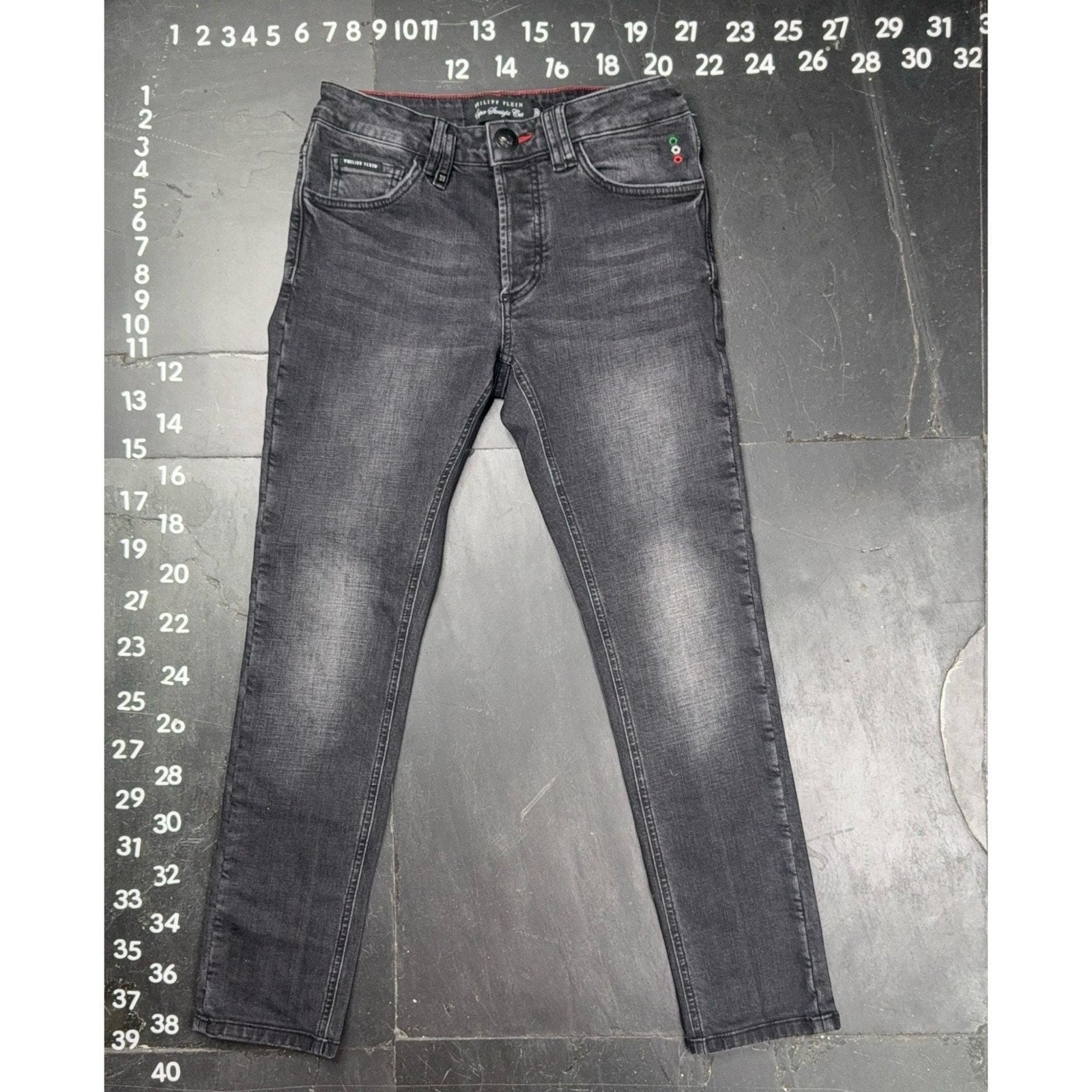 Philipp Plein Super Straight Cut Dark Soul Jeans Size 29
