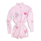 Fashion Nova Sweetest Memories Cable Knit Romper Pink Size L