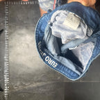 Forever Young Euro Jeans Moto Biker Denim Shorts