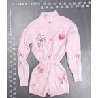 Fashion Nova Sweetest Memories Cable Knit Romper Pink Size L