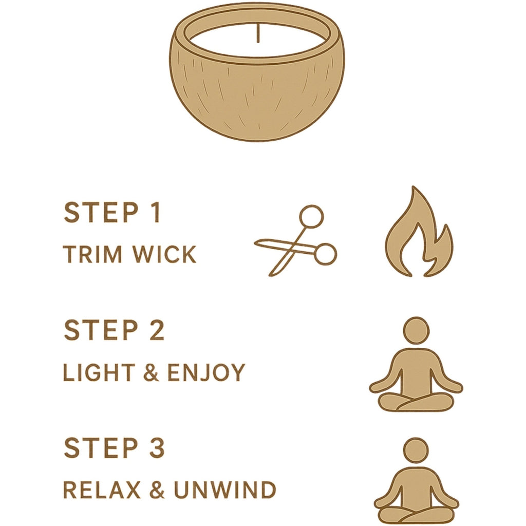 Coconut Reserve — Toasted Coconut + Vanilla Cream Candle (Coconut Shell Vessel) — 5 oz