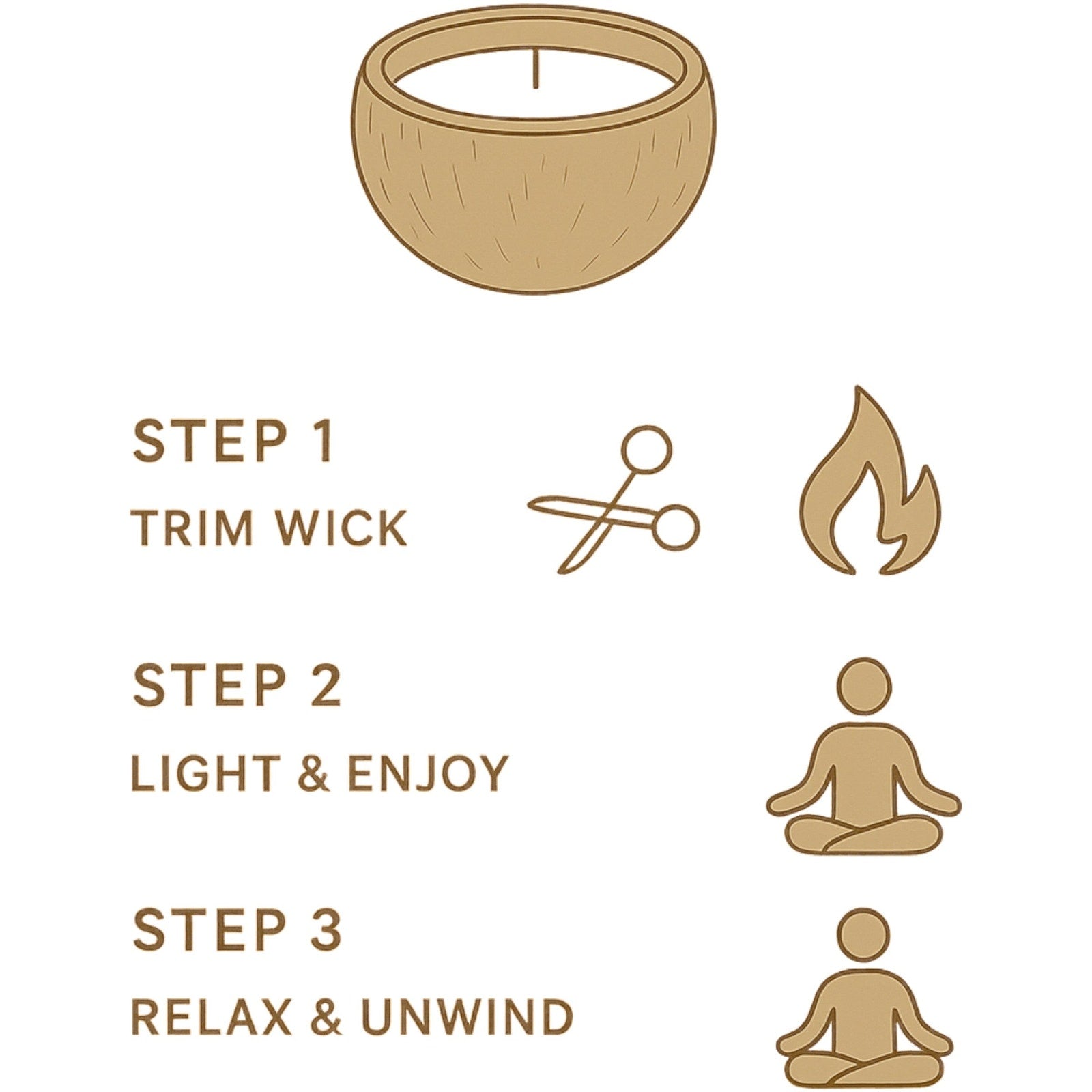 Coconut Reserve — Toasted Coconut + Vanilla Cream Candle (Coconut Shell Vessel) — 5 oz