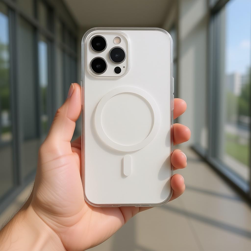 Clear Magnetic iPhone Case  Cover for iPhone 11-16 Pro Max, Wireless Charging Compatible