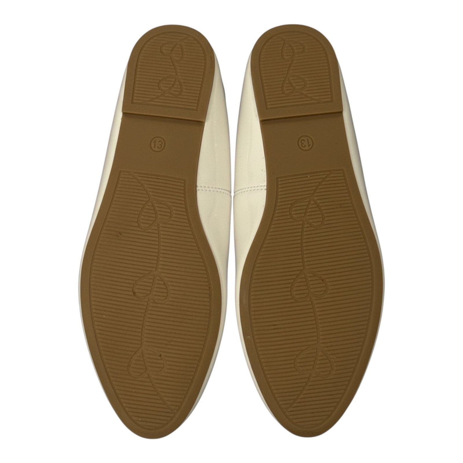 Rachel Shoes Girls Millie Patent Ivory Ballet Flats with Ankle Strap and Bow