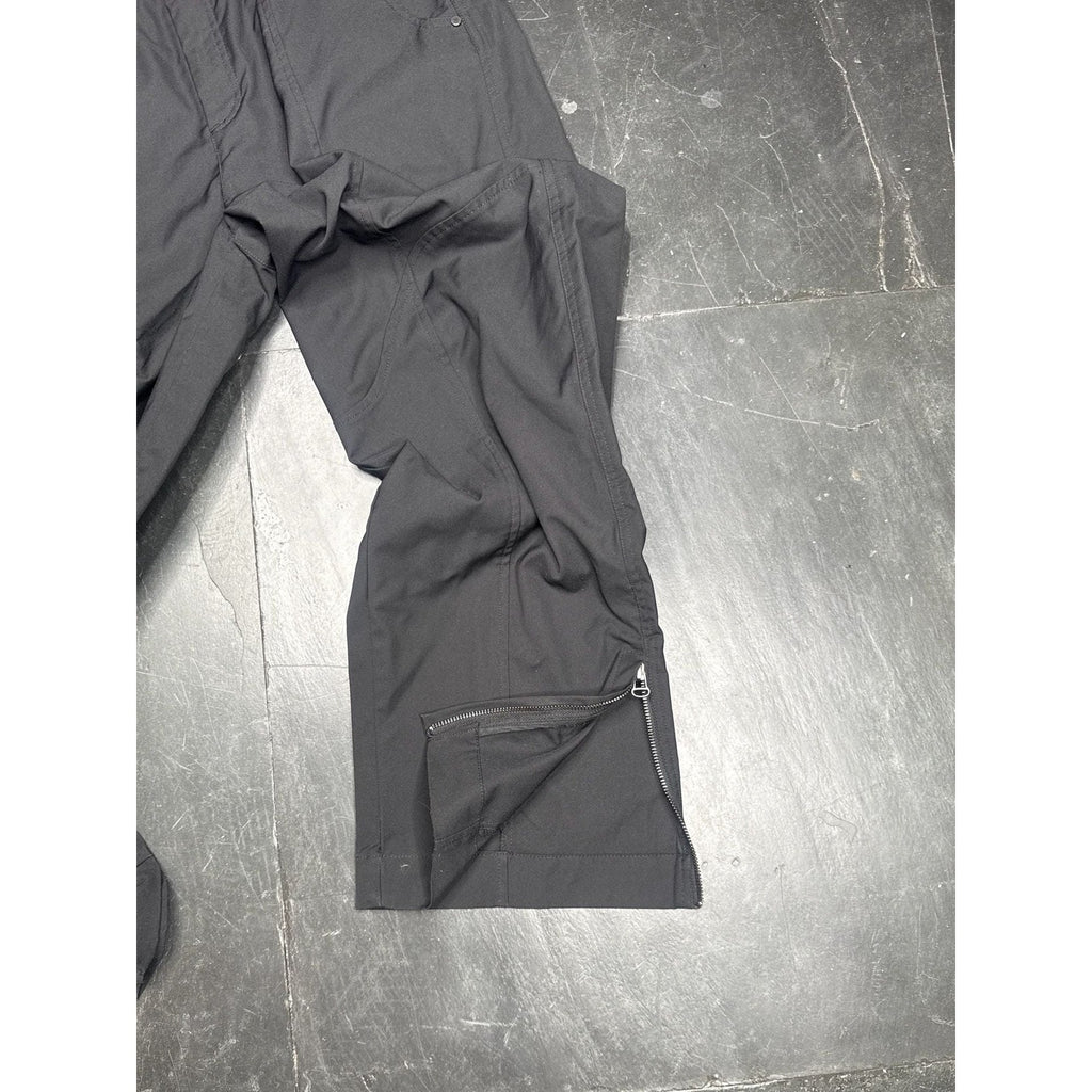 Zara Black Technical Utility Pants with Ankle Zips Size 32