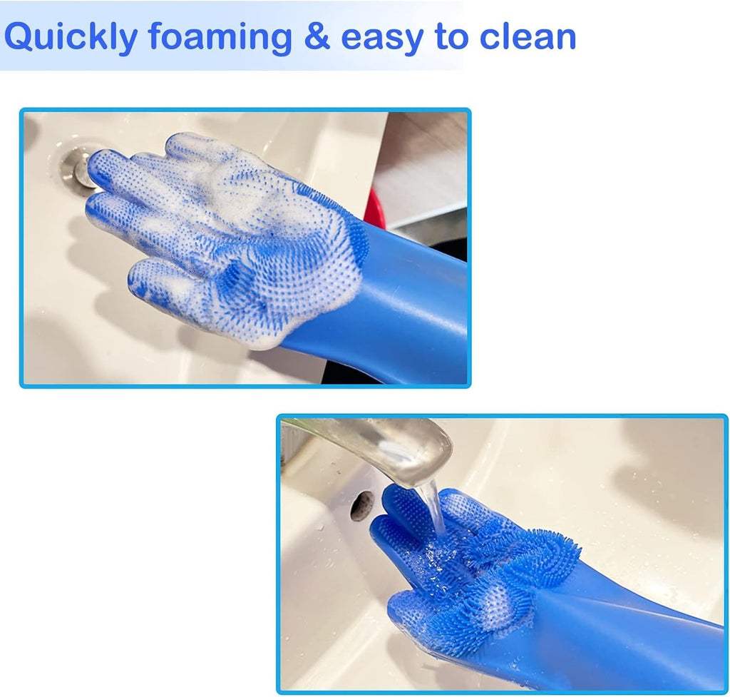 Pink Silicone Dog Grooming Gloves – Deshedding, Bath & Massage Pair - The Room Collective