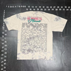 The Room Collective gray and tan tie-dye graphic t-shirt with III Points Miami 2024 lineup and hand-rose design. Size Small.