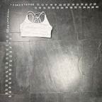 The Room Collective white Lululemon Free to Be Serene bra, size M, with strappy back detail. Ideal for yoga.