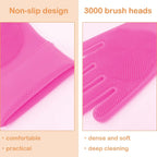 Pink Silicone Dog Grooming Gloves – Deshedding, Bath & Massage Pair - The Room Collective
