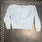 The Room Collective light blue and white tie-dye hoodie with lace-up detail and PINK logo, size M.