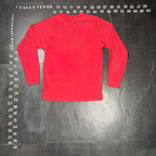The Room Collective Men's red 100% cotton long sleeve t-shirt with chest pocket, size Small.