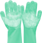 Pink Silicone Dog Grooming Gloves – Deshedding, Bath & Massage Pair - The Room Collective