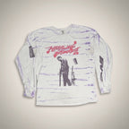 The Room Collective Post Malone Hollywood's Bleeding Runaway Tour 2020 tie-dye long sleeve shirt in white and purple, size Large.